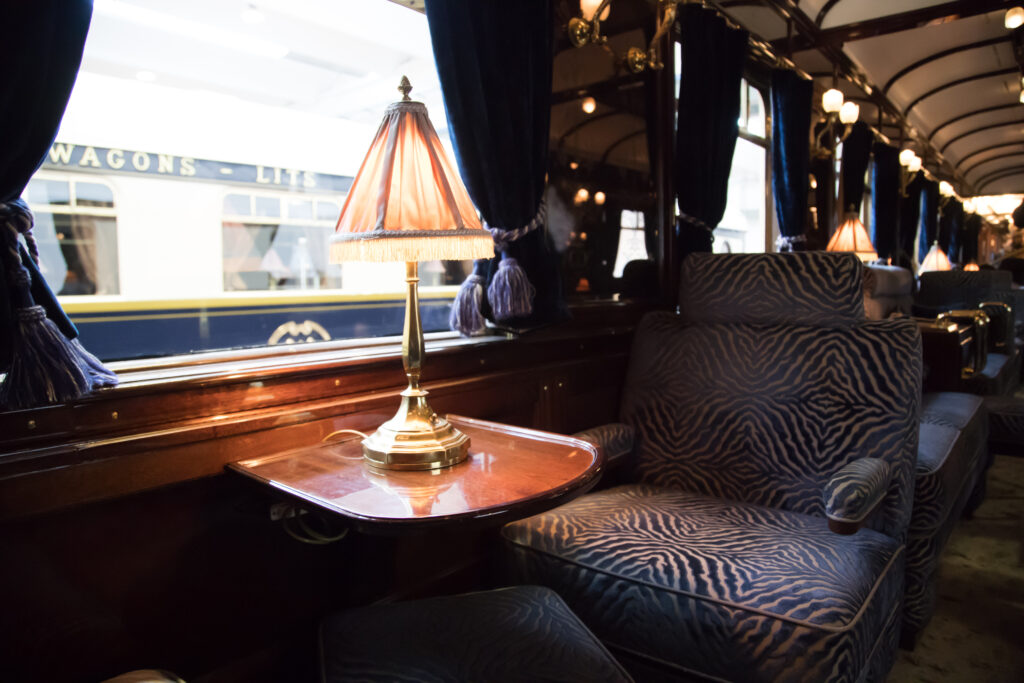 Orient express interior, a trip through europe and to the past.