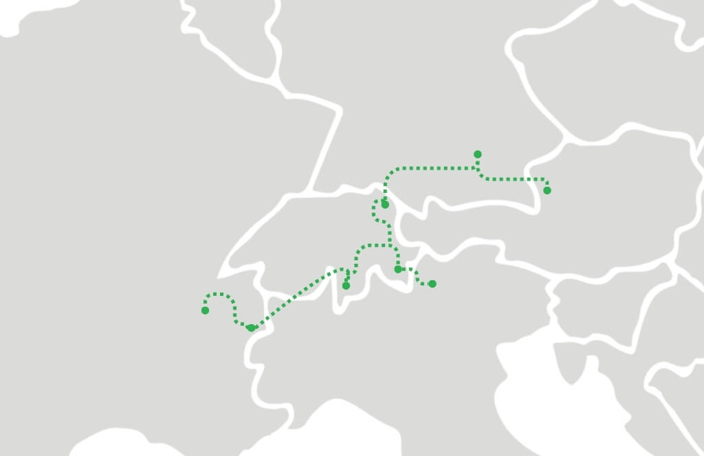 Alpes itinéraire Interrail