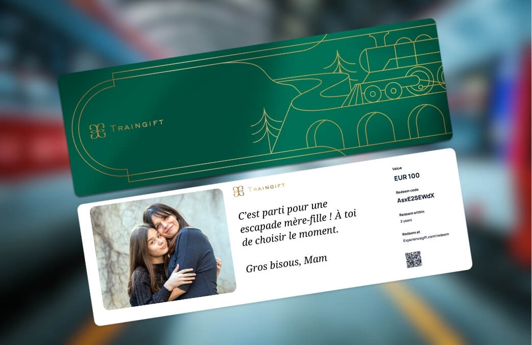 Carte cadeau Traingift pour un weekend dans une ville proche de Bruxelles