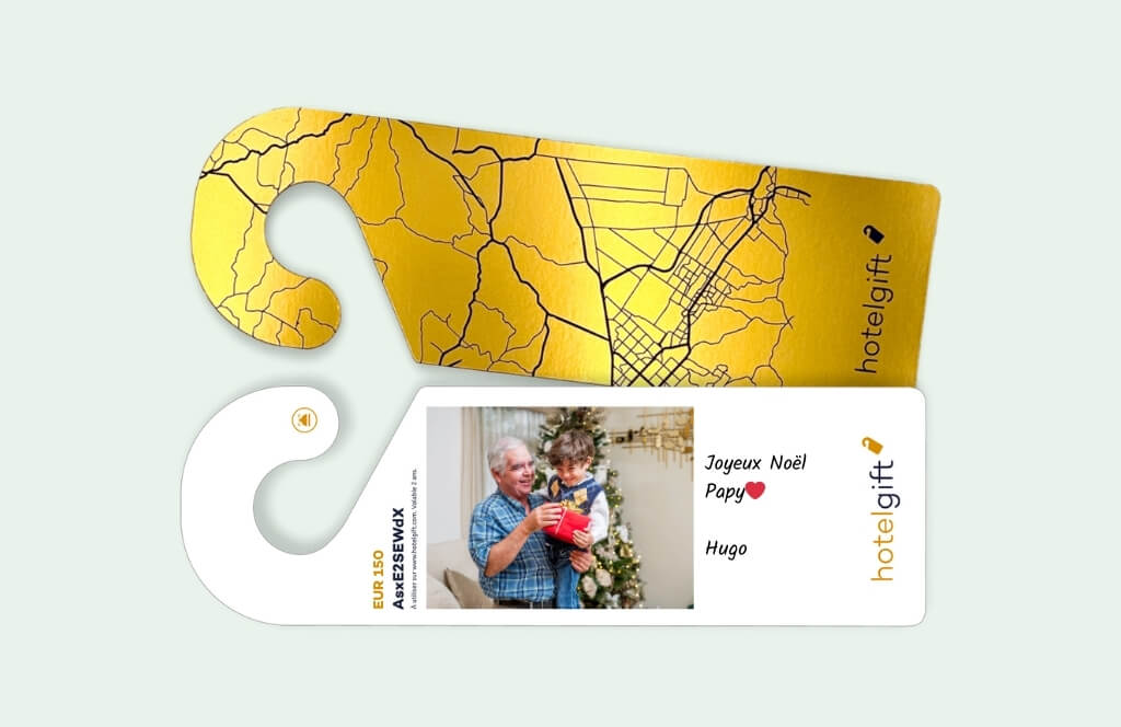 Une carte cadeau hôtel à offrir en cadeau de Noël pour un grand père
