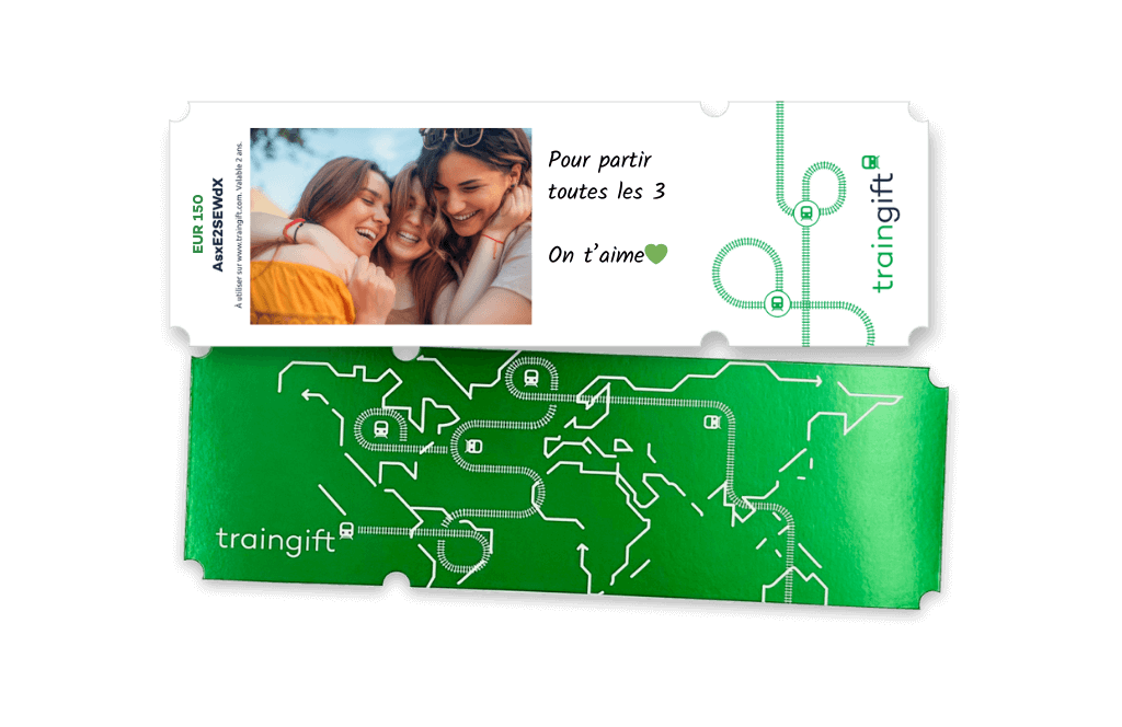carte cadeau billet de train à offrir pour un voyage en train depuis Lyon