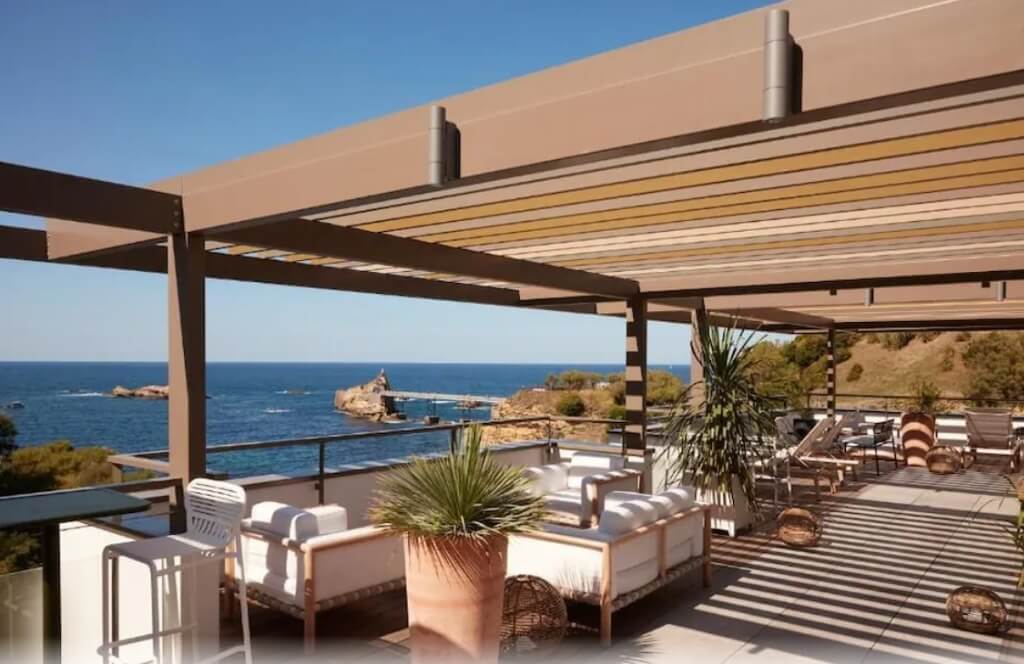 Vue depuis le rooftop de l'Hôtel de la Plage à Biarritz