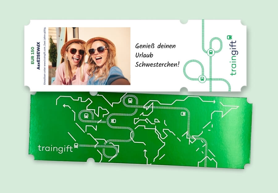 Ein Bahngutschein von Traingift