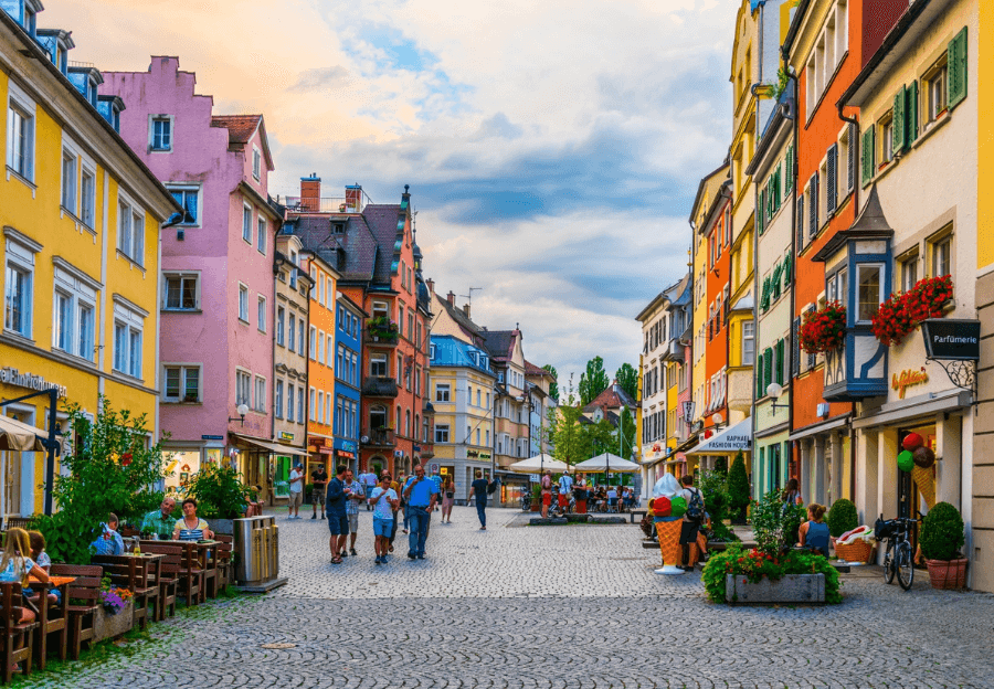 Die Innenstadt von Lindau, ein Reiseziel mit dem Zug in Deutschland
